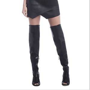 BCBG MaxAzria “Gian” Open Toe Over the Knee Boots